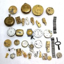 Qty of watch & clock movements - for spares / repairs