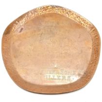 Antique Teachers Highland Cream Whisky advertising copper pentagonal tray - 31cm diameter