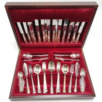 George Butler EPNS A1 silver plated canteen of Harley design cutlery in the Art Deco style - 8 place