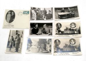 6 x postcards of Edward VIII with Wallis Simpson (+1 duplicate card posted on wedding day) t/w