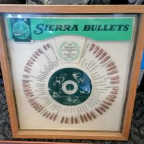 Sierra bullets framed display - The standard of excellence for target and game ~ frame 41cm x 37cm