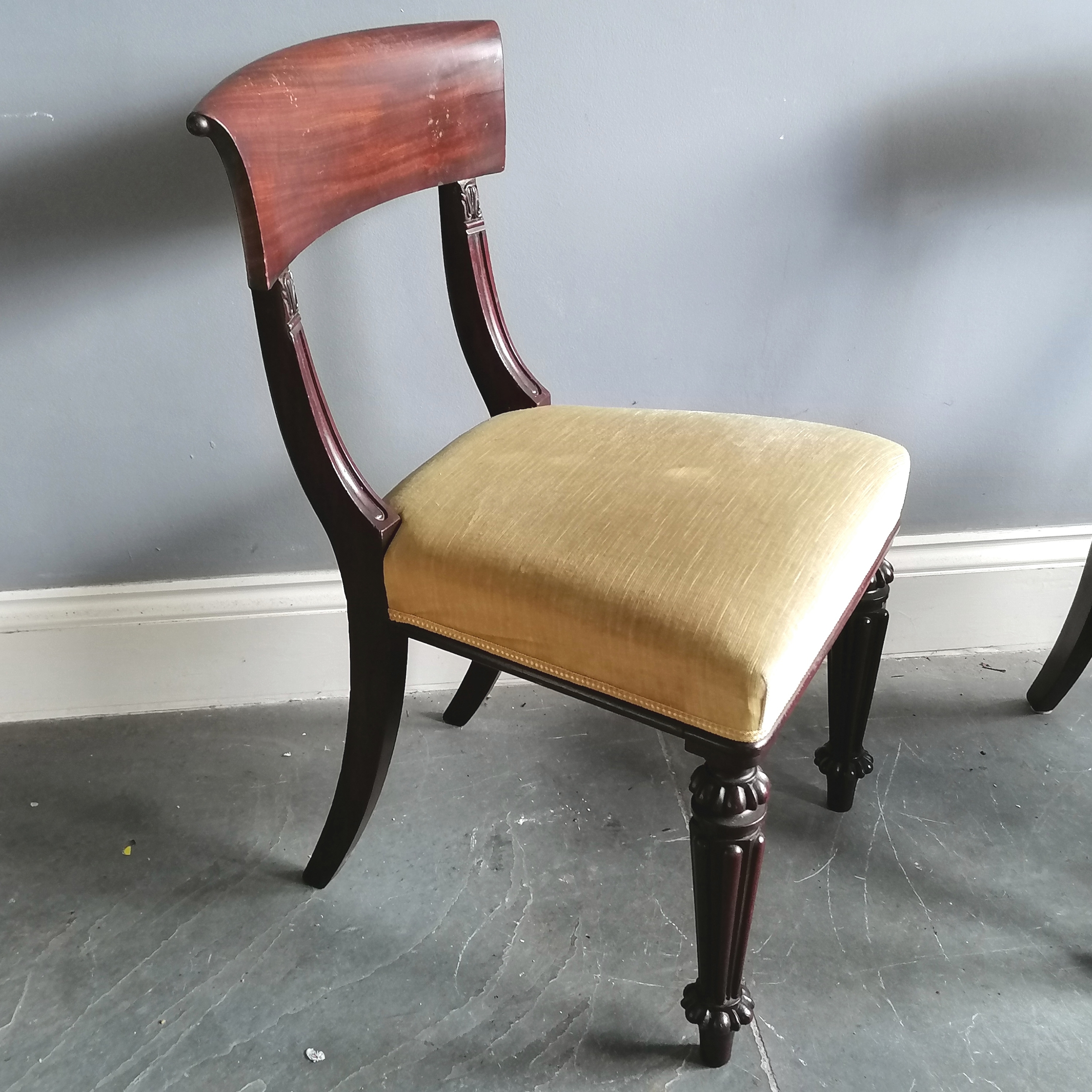Set of 6 antique rosewood bar back dining chairs with upholstered seats 85cm high x 48cm wide x 43cm - Image 5 of 5