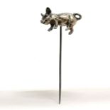 Lexi Dick silver pig stick / tie pin - 4.8cm & 5g