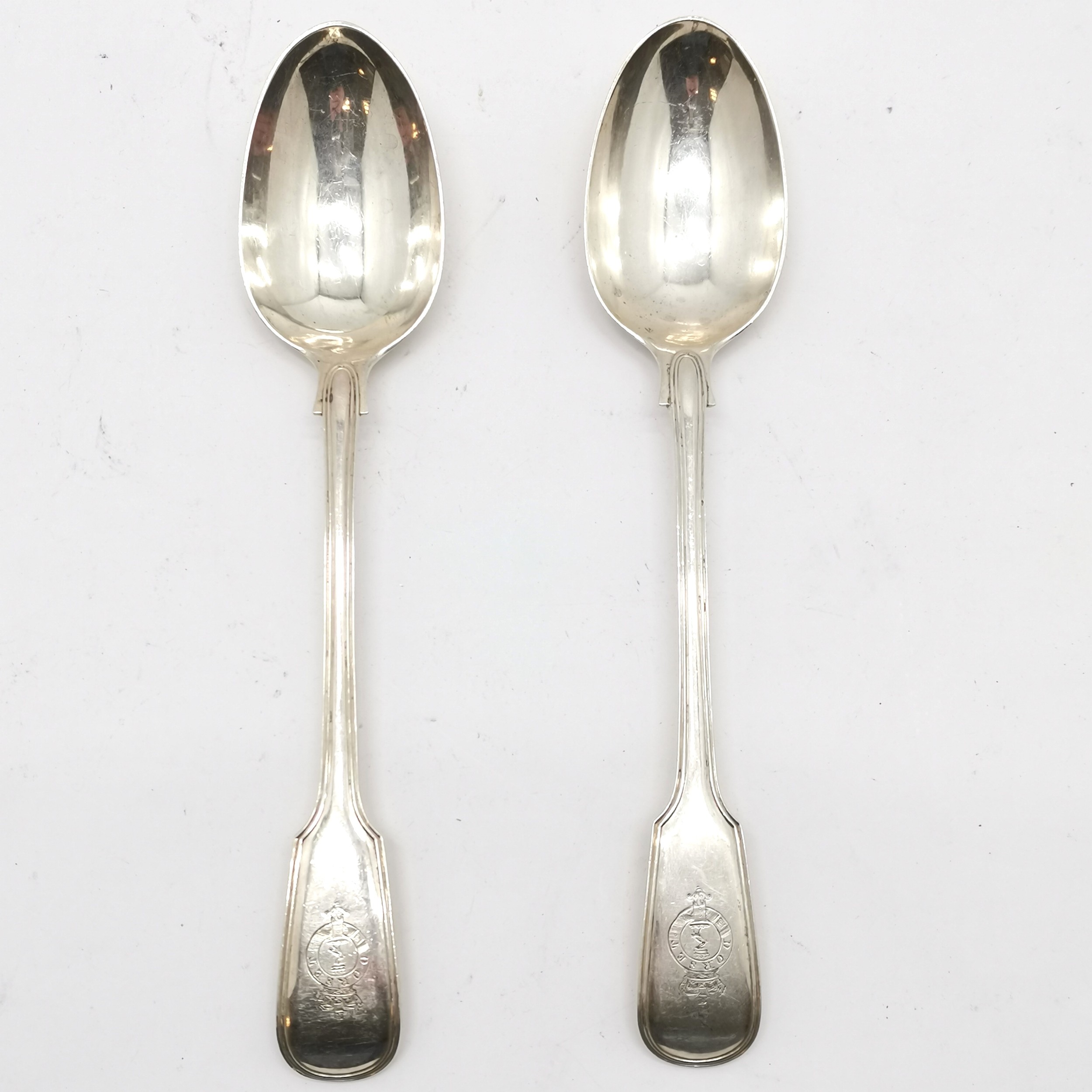 1854 Silver flatware by Chawner & Co (George William Adams) fiddle and thread pattern comprising x35 - Image 3 of 10