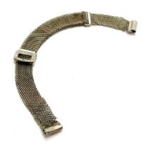 9ct marked white gold antique watch bracelet (a/f) - 11.2g - SOLD ON BEHALF OF THE NEW BREAST CANCER