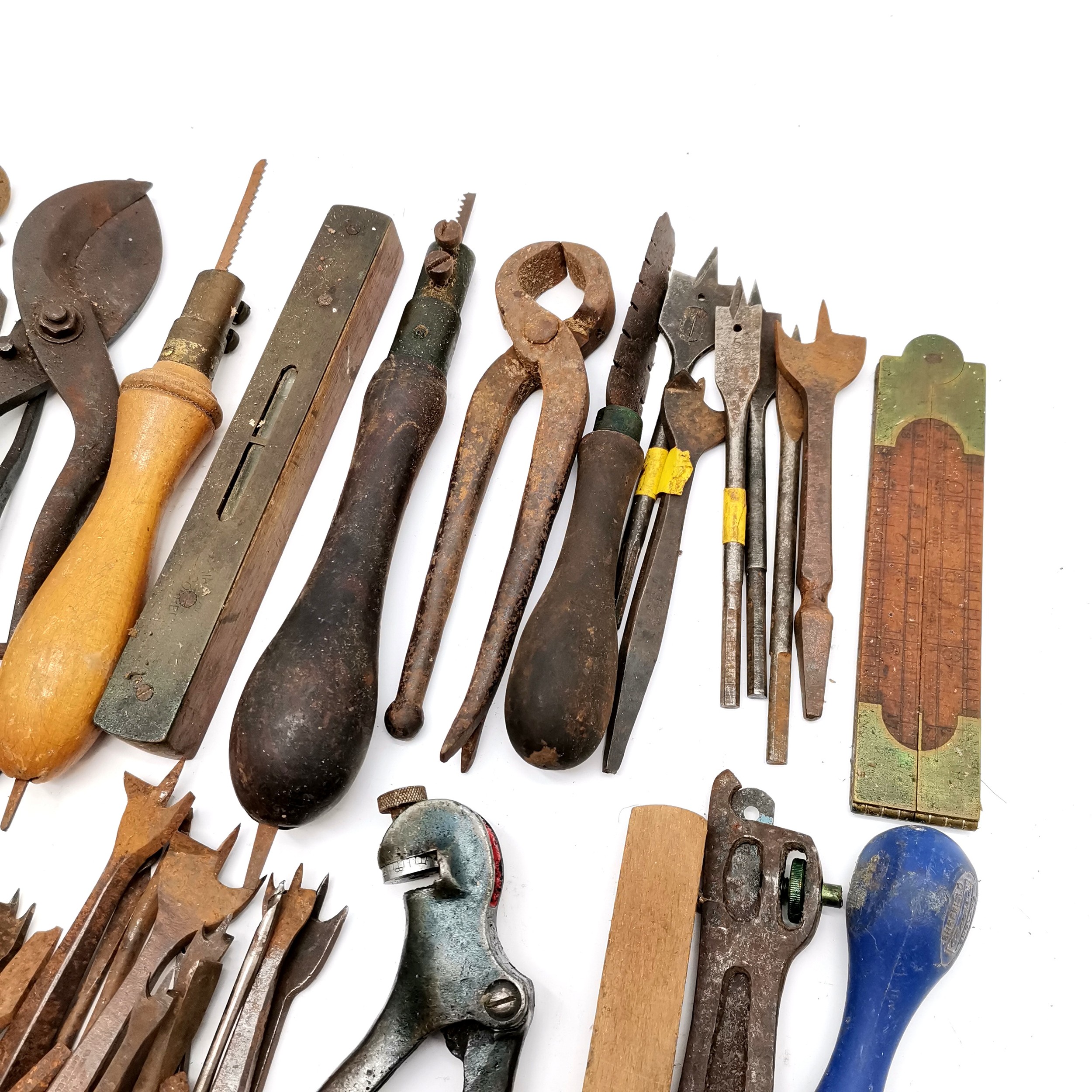 Collection of assorted vintage tools to include drill bits, pliers etc. - Image 4 of 5