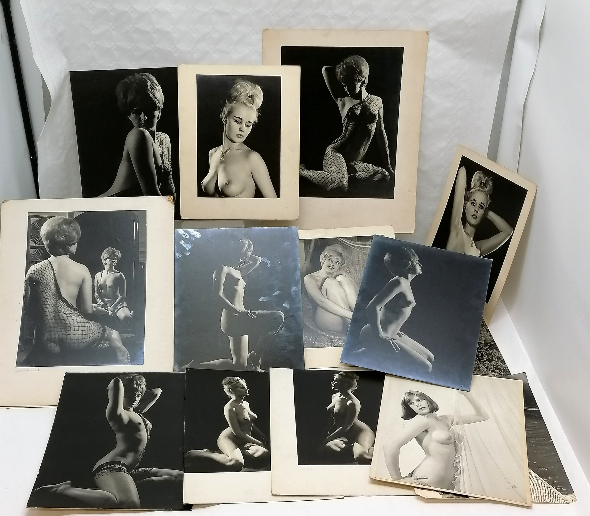 28 x photographs (25 card mounted) c.1960's nude studies of ladies inc G C Clark, Atherton & - Image 3 of 12