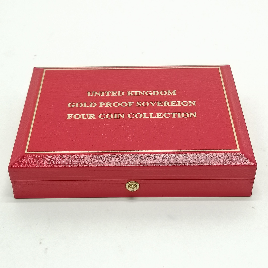 1998 UK gold proof sovereign four coin collection in original case with certificate ~ only 1500 were - Image 3 of 3