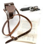 Hilger & Watts Ltd abney level / clinometer in original leather case with instructions sheet -