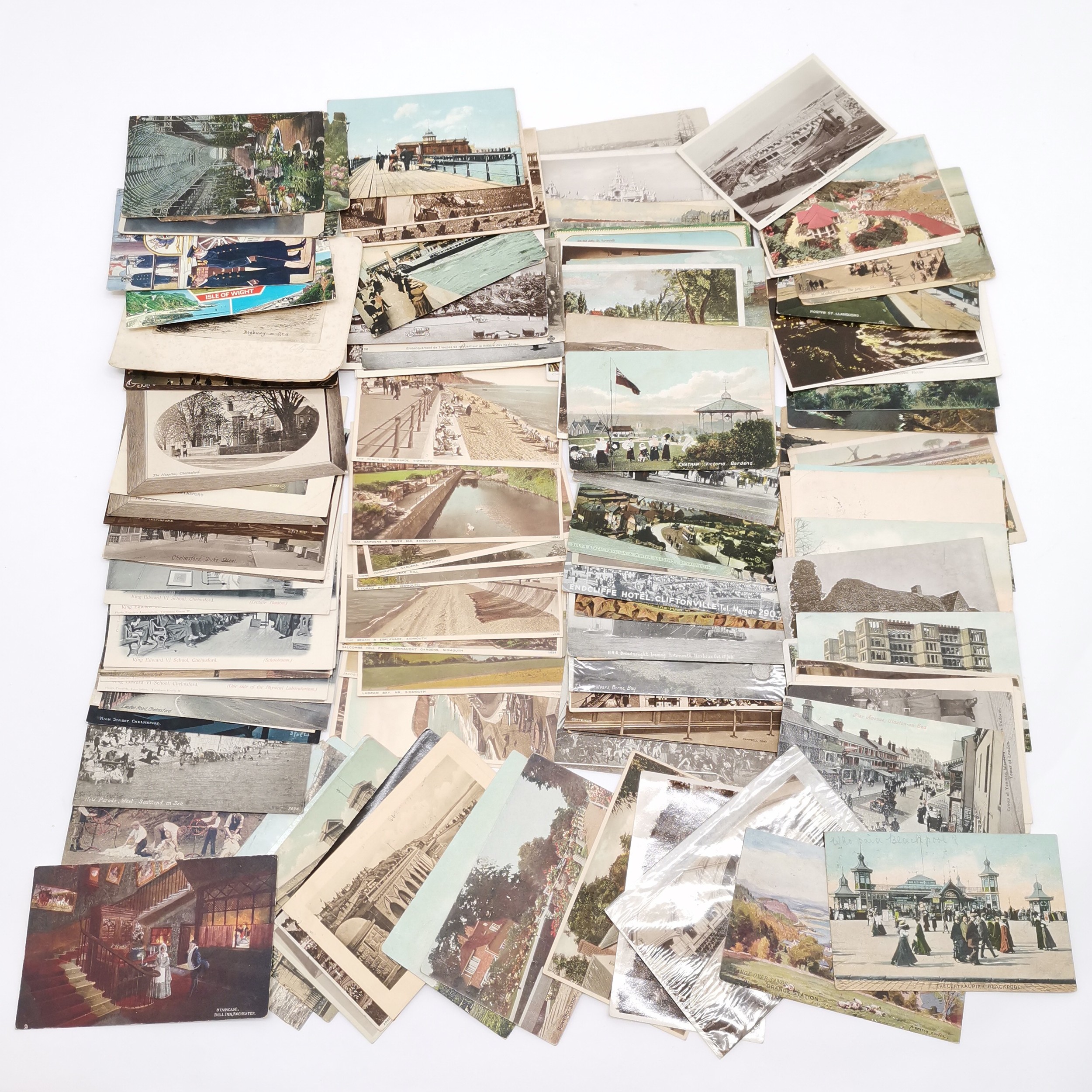 Qty of mostly topographical postcards