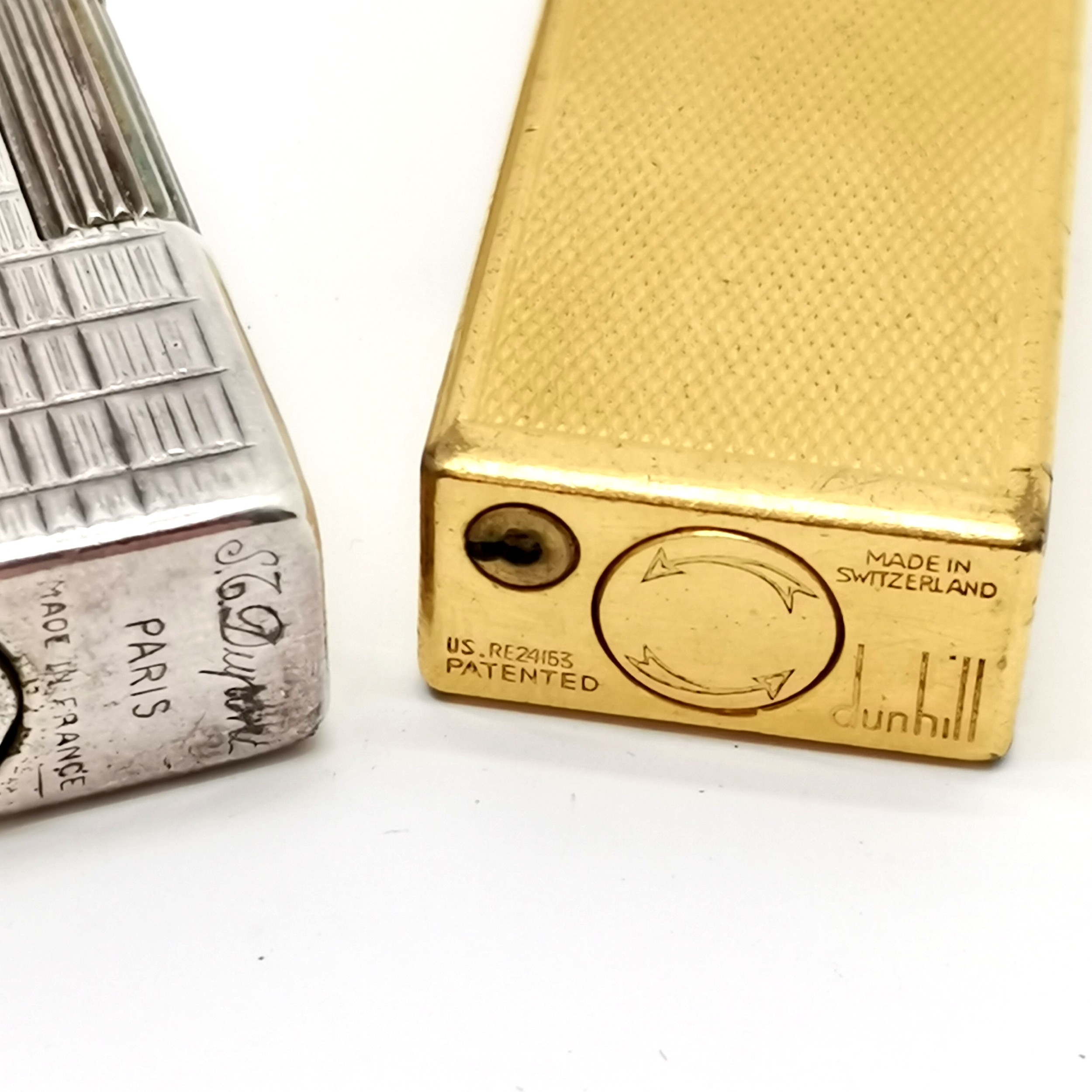 Dunhill Rollagas lighter (in original box with instructions) t/w Dupont silver plated lighter - Image 2 of 3