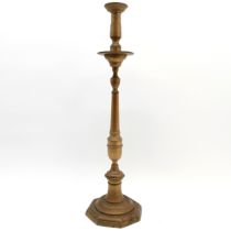 Vintage large brass candlestick, 70cm high, good used condition.