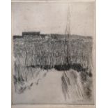 Renato Bruscaghia (1921-99) 1954 signed etching 3/XXX - frame 49cm x 38cm