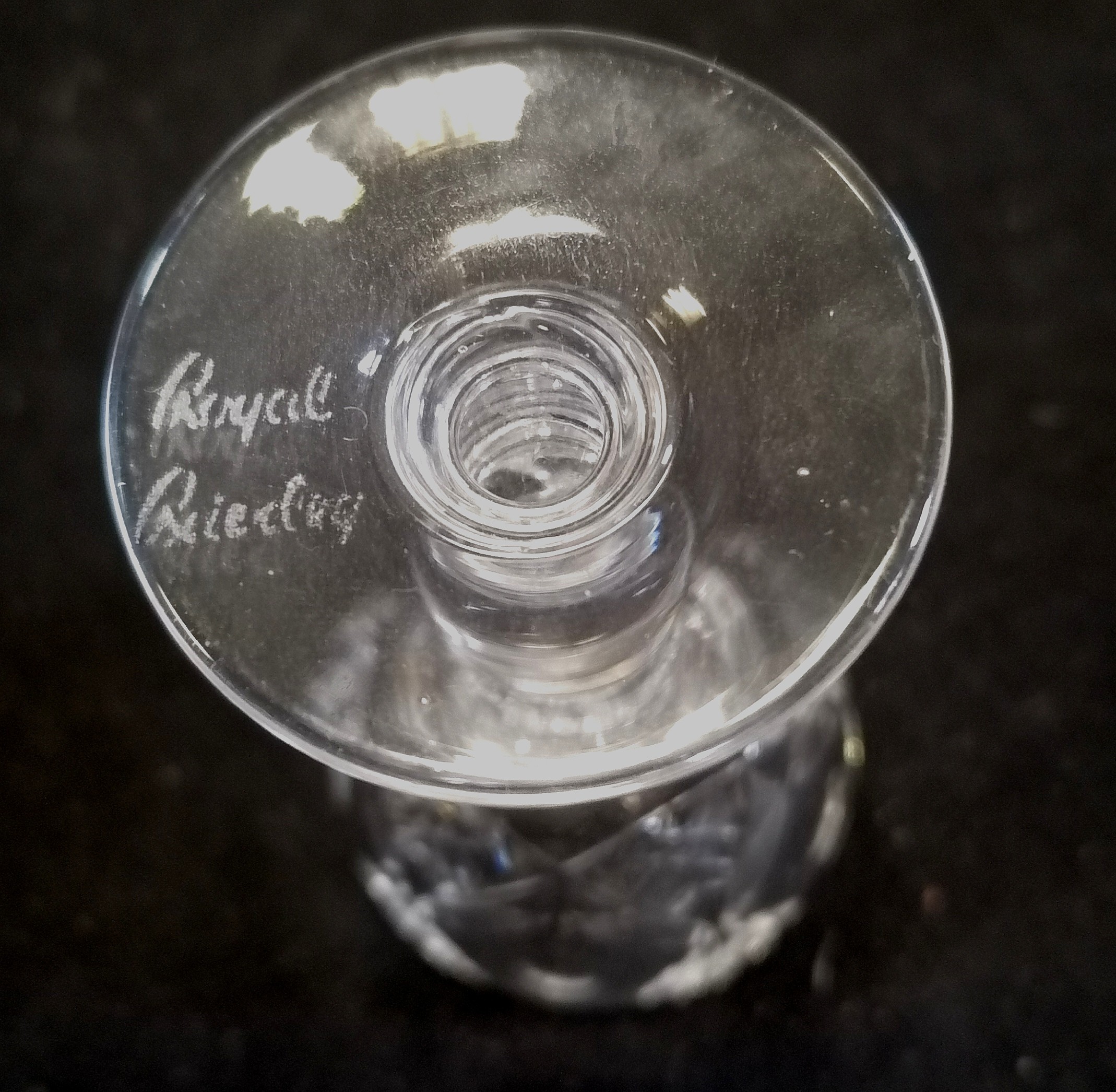 Large collection of Royal Brieley lead crystal glasses and 2 decanters - no obvious damage - Image 2 of 3