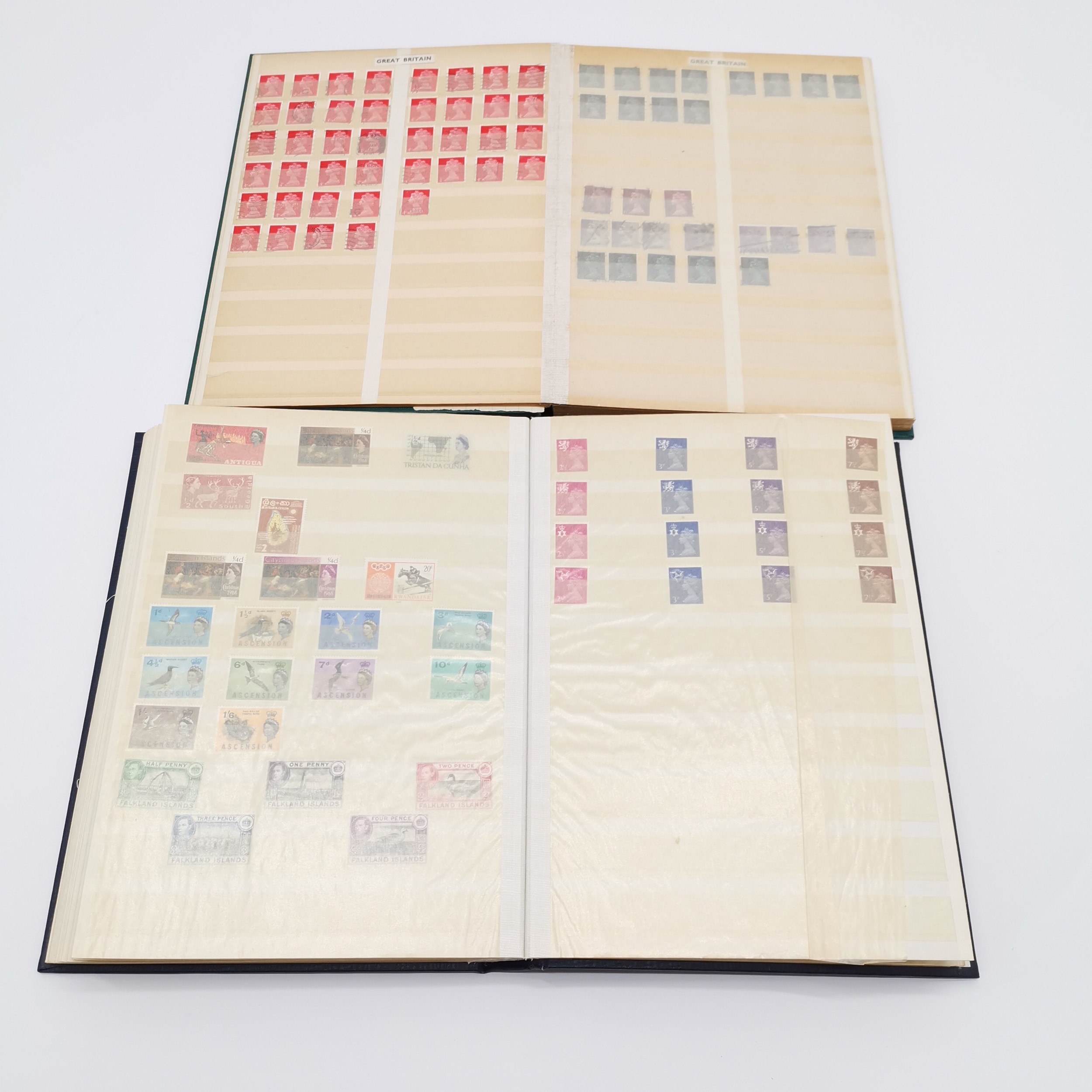 6 x stamp stockbooks + 2 albums with world collection with predominantly more GB & Germany - Image 12 of 19