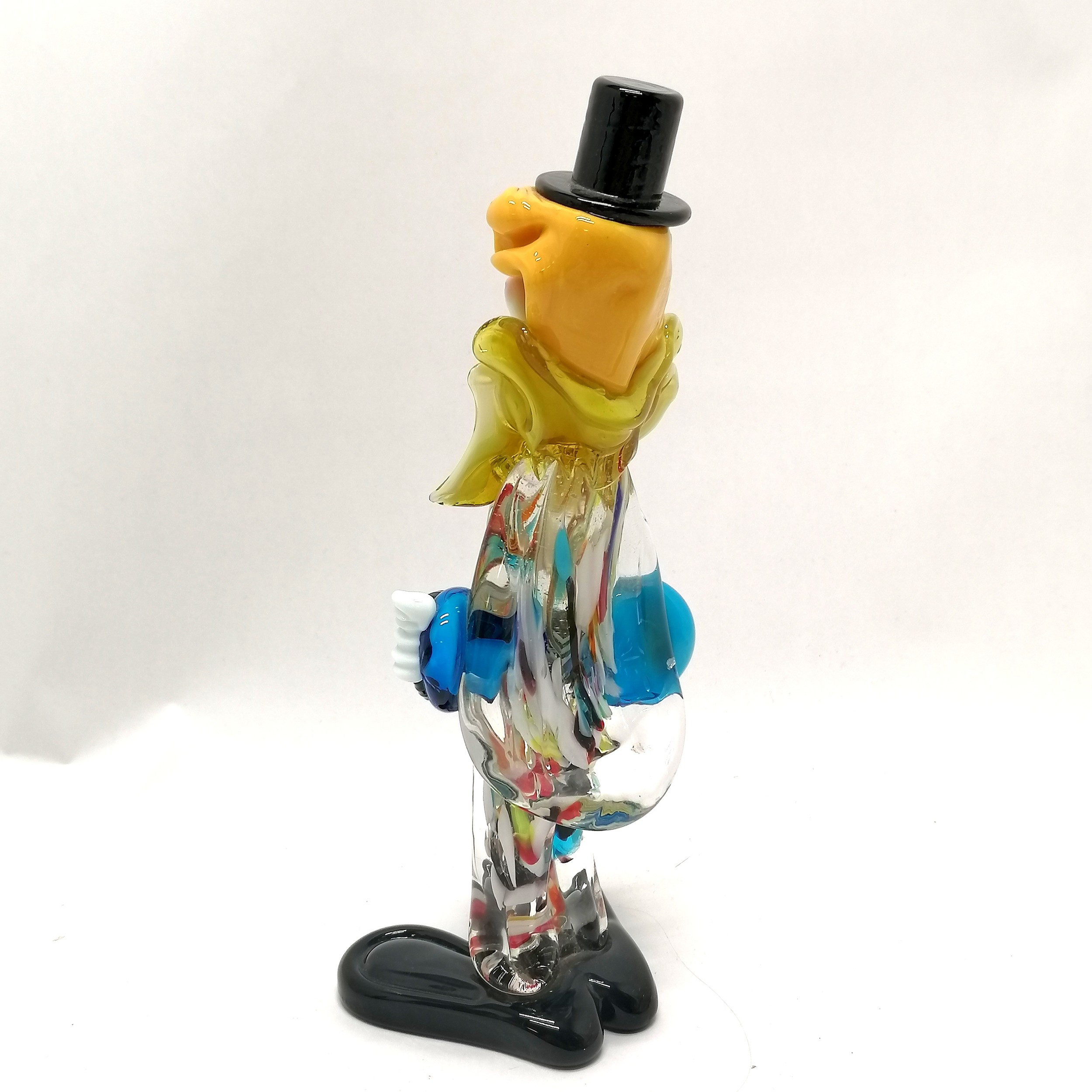 Murano glass clown 25cm high - no obvious damage - Image 2 of 2