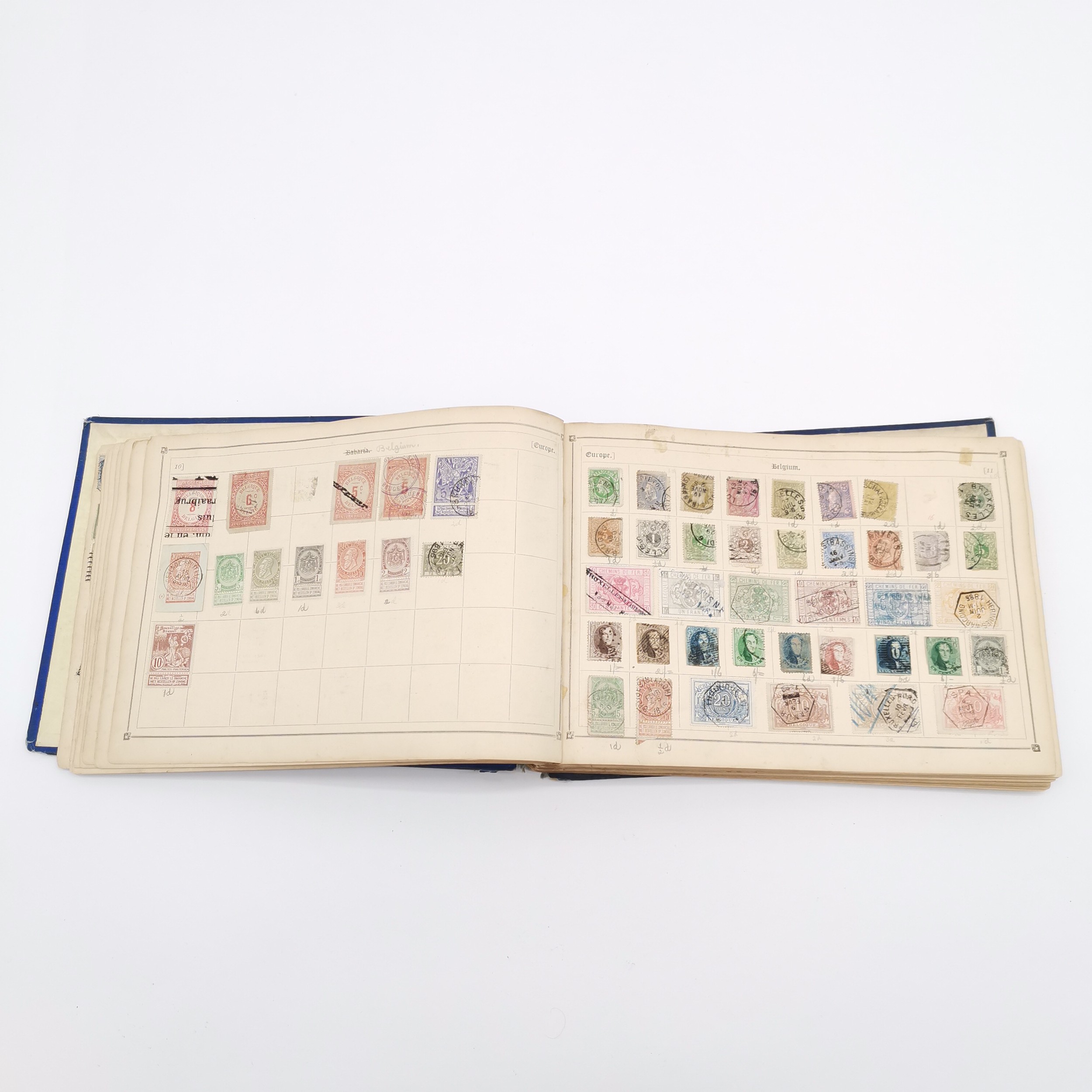 Cosmopolitan postage stamp album with useful collection inc GB 1d penny black, China dragon stamps & - Image 19 of 26