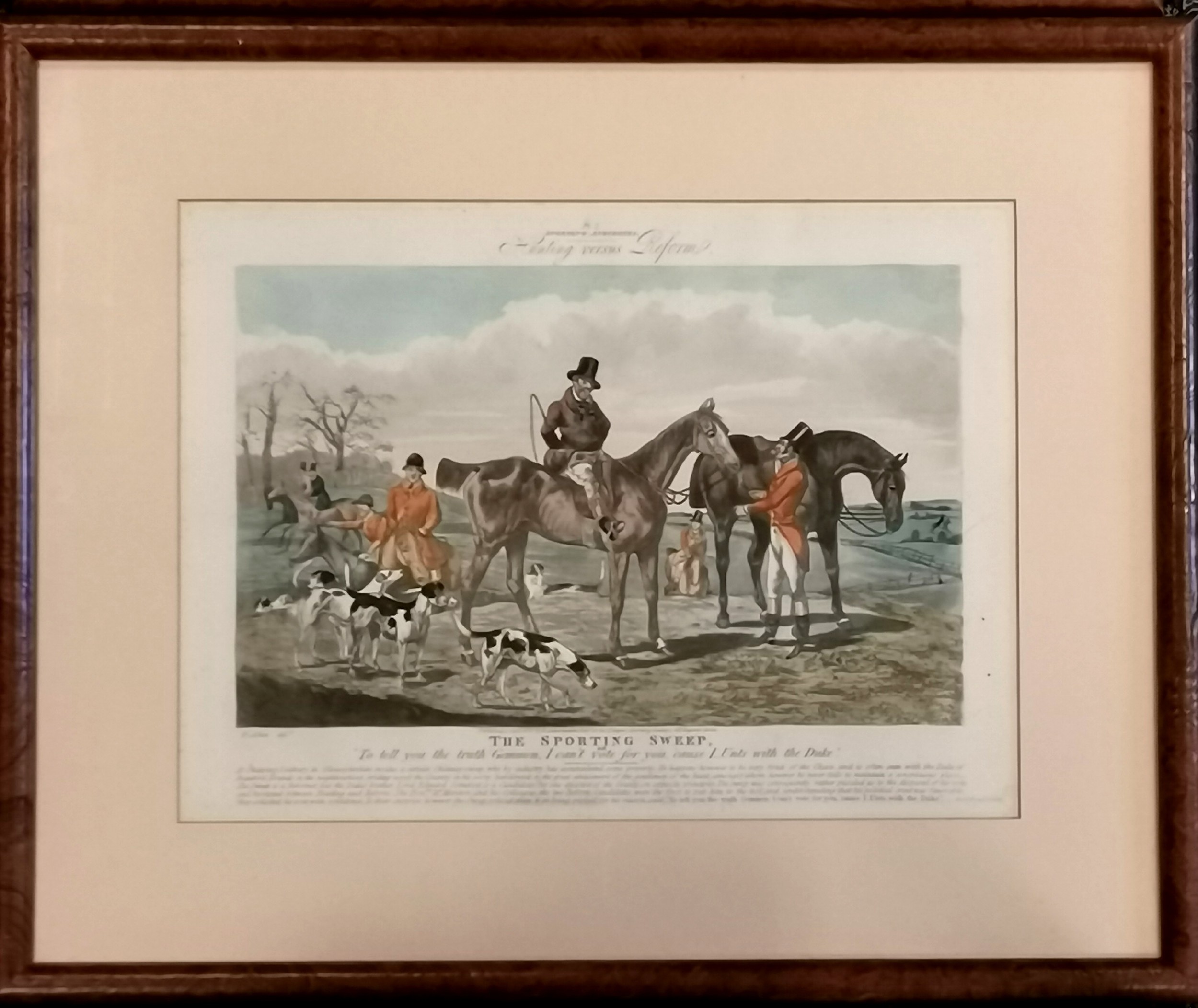 3 x antique framed hunting prints inc 2 x Sporting Anecdotes by Henry Alken - largest frame 45cm x - Image 2 of 3