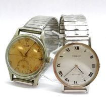 2 x Tissot manual wind wristwatches - largest 32mm and has deterioration to dial and case - both