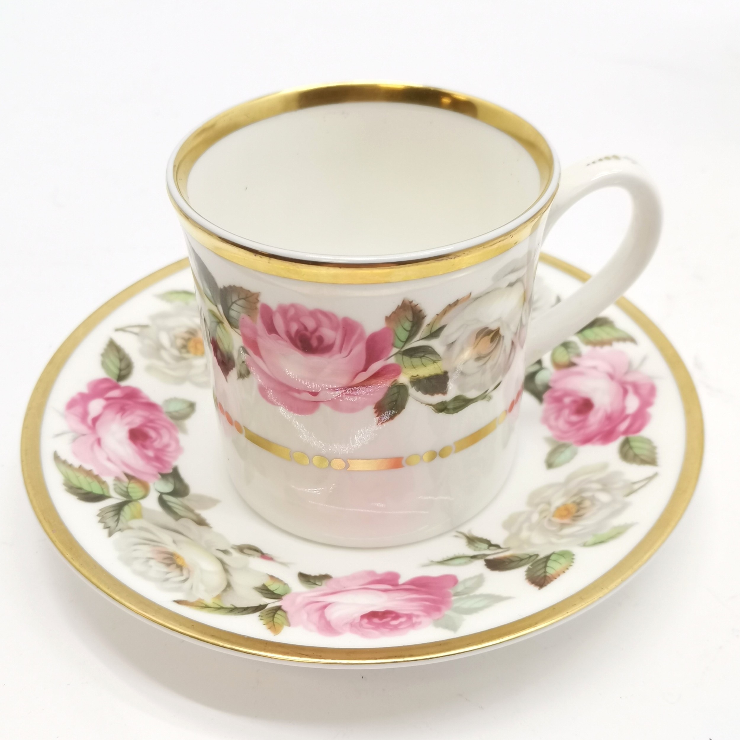 Royal Worcester Royal Garden floral set of 8 x cups / saucers (13cm diameter) ~ no obvious damage - Image 3 of 5