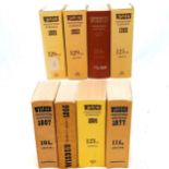 8 Wisden Cricketers Almanack 1955, 1967, 1971 hardback, 1977, 1984, 1988 hardback, 1989, 1992