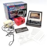 Vintage 1982 Grandstand Scramble Electronic mini arcade game in original box t/w universal mains