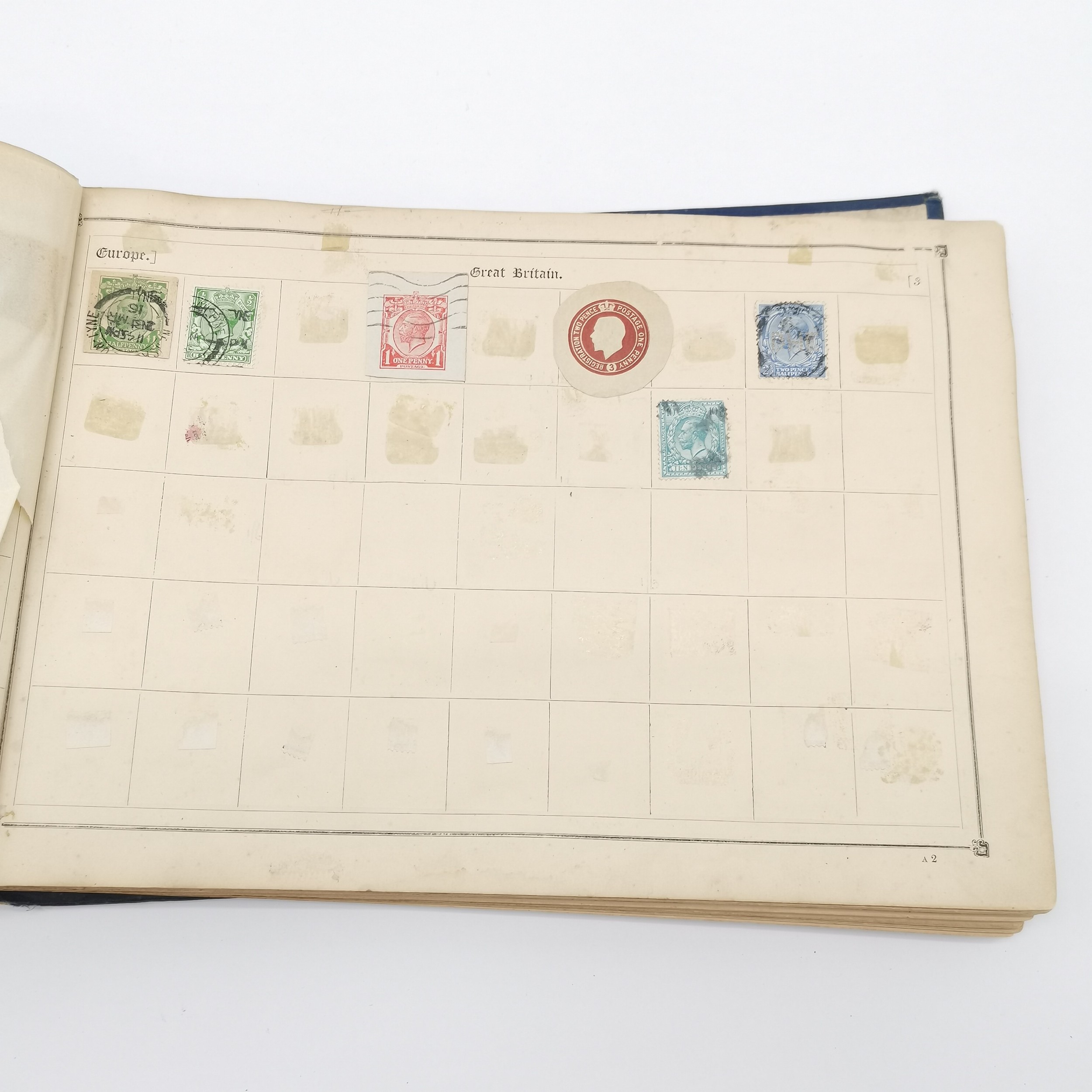 Cosmopolitan postage stamp album with useful collection inc GB 1d penny black, China dragon stamps & - Image 21 of 26
