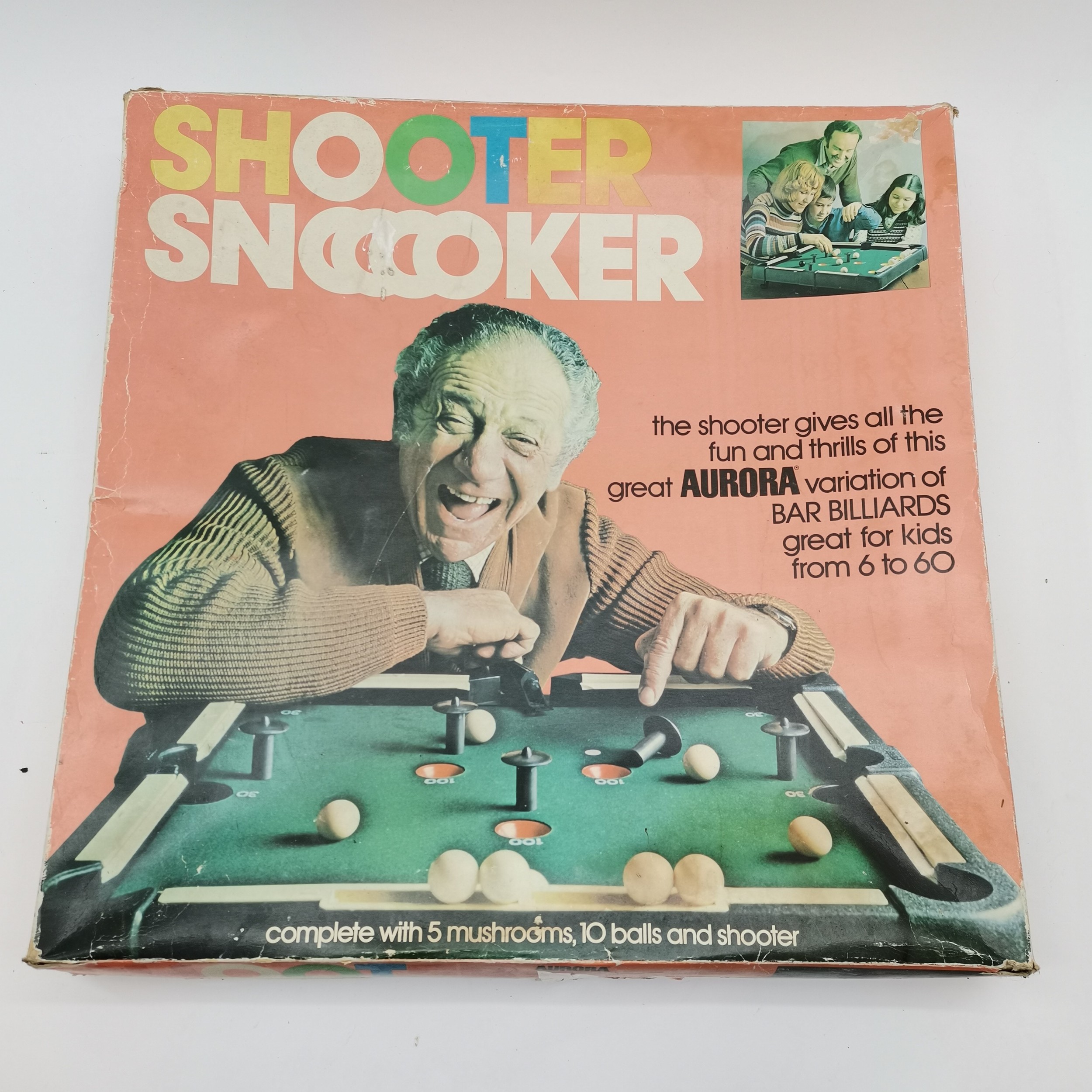 Sid James boxed Aurora Shooter Snooker - box 61cm square and has wear - Image 3 of 3