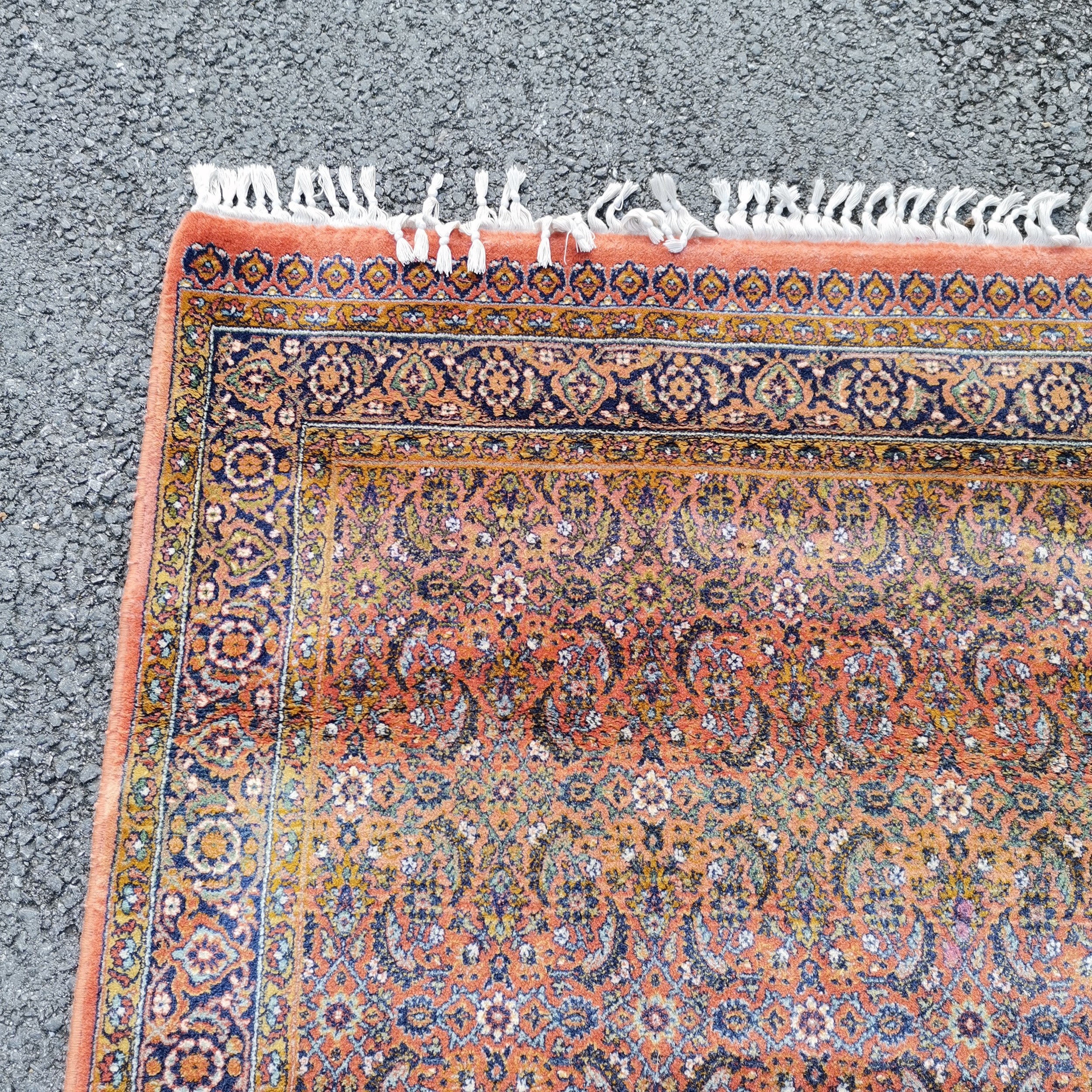 Terracotta wool Turkish grounded rug by Turkoman London ~ 171cm x 114cm - no obvious signs of damage - Image 3 of 3