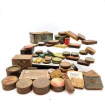 Collection of assorted vintage tins to include tobacco, shoe polish etc.