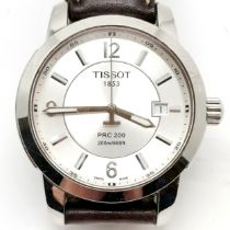 Tissot 1853 PRC 200m stainless steel cased quartz wristwatch - 38mm case ~ has scratches to