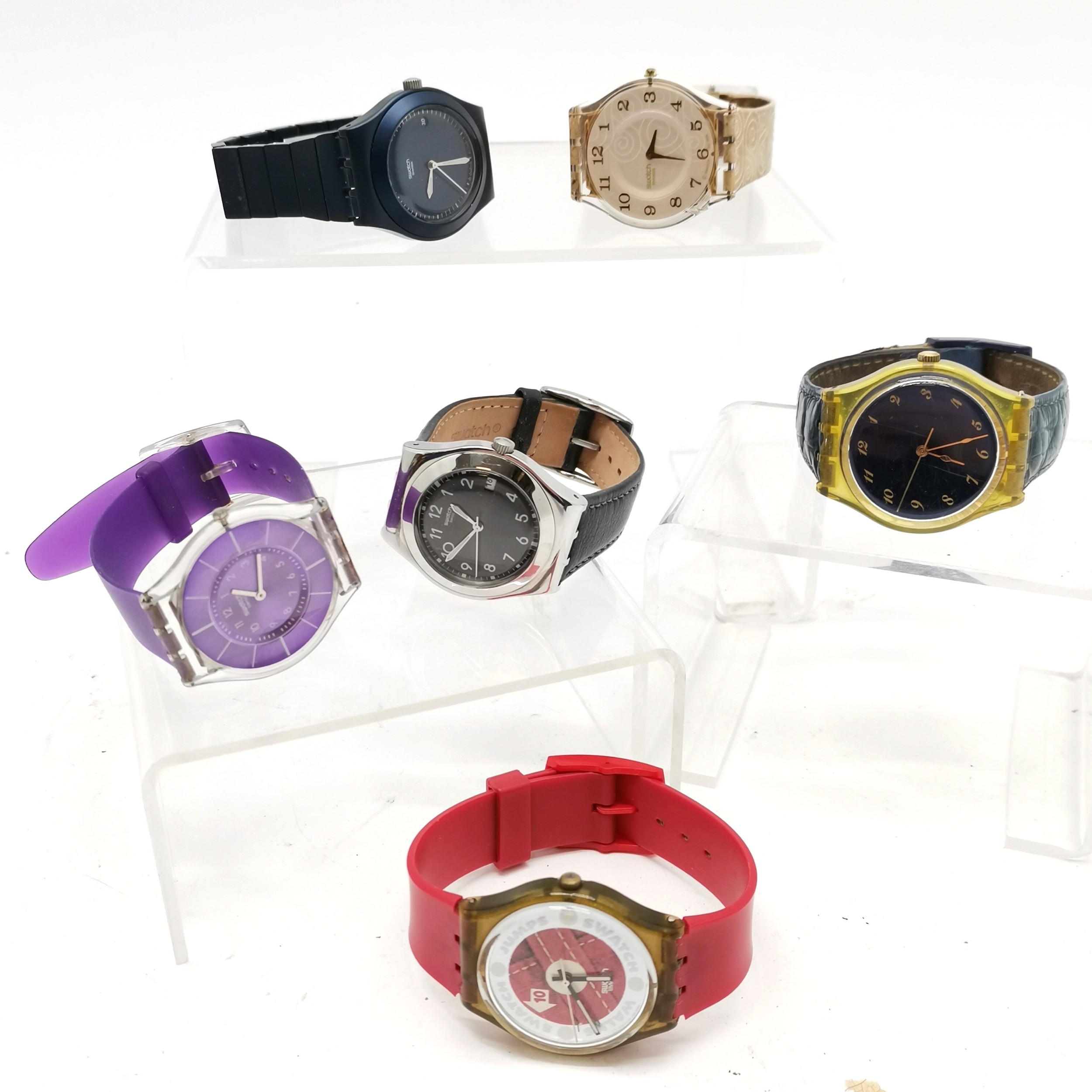 6 x Swatch wristwatches inc walks / jumps