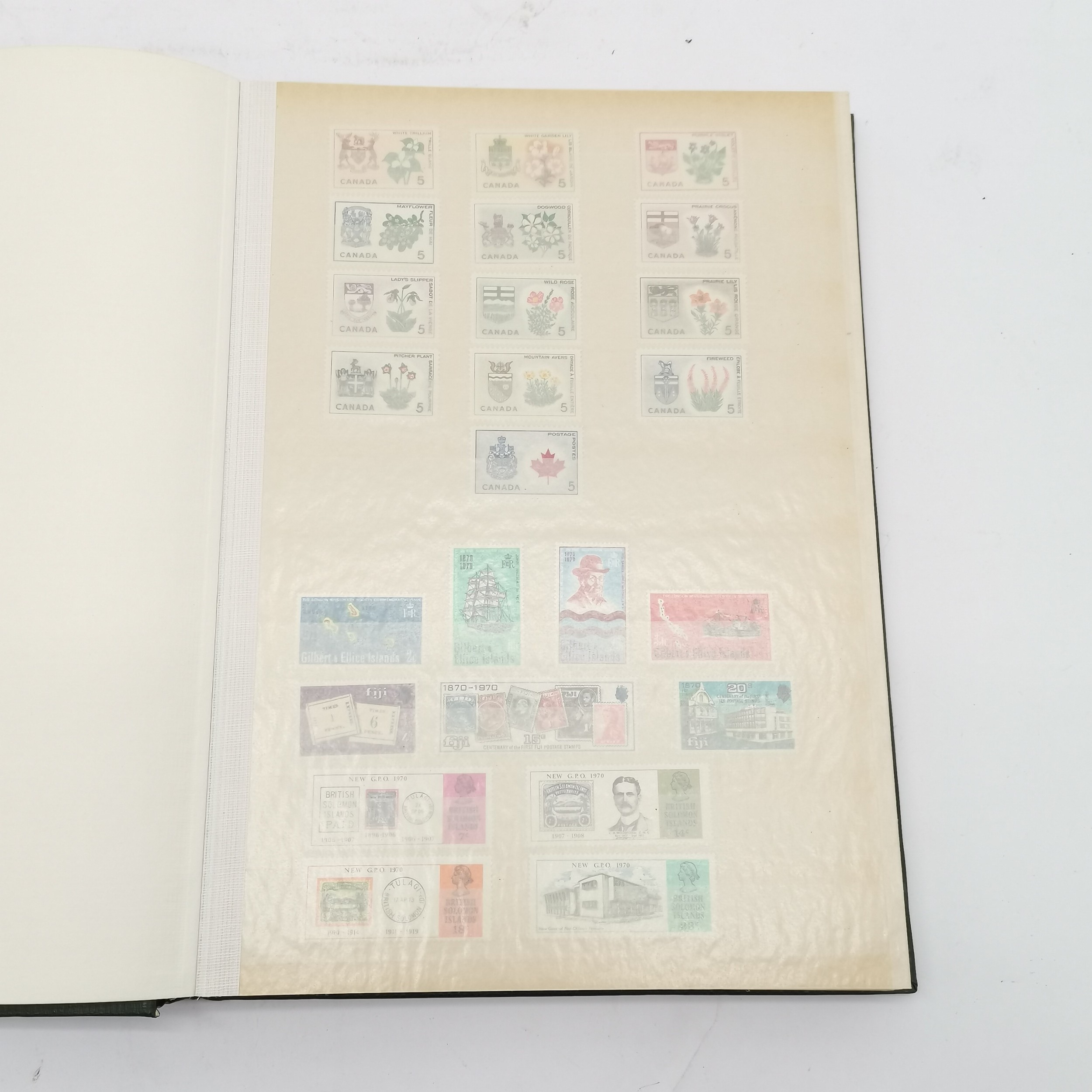 Green stockbook with mixed collection inc small amount of commonwealth and GB inc 4 x Wedgwood - Image 14 of 15
