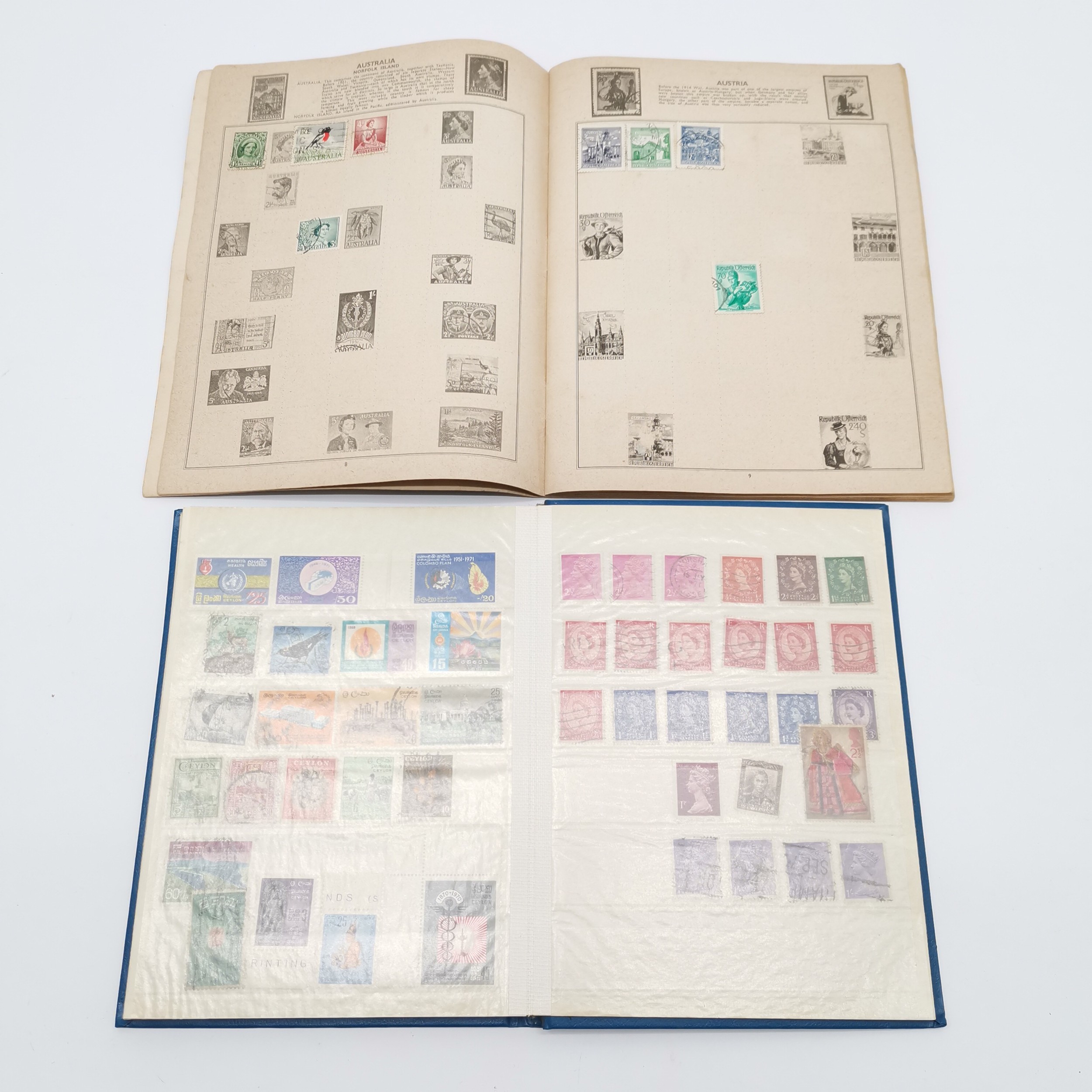 Box of loose stamps etc inc Hong Kong 1973 definitives folder - Image 3 of 8