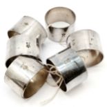 Set of 6 x Air Ministry silver plated napkin rings