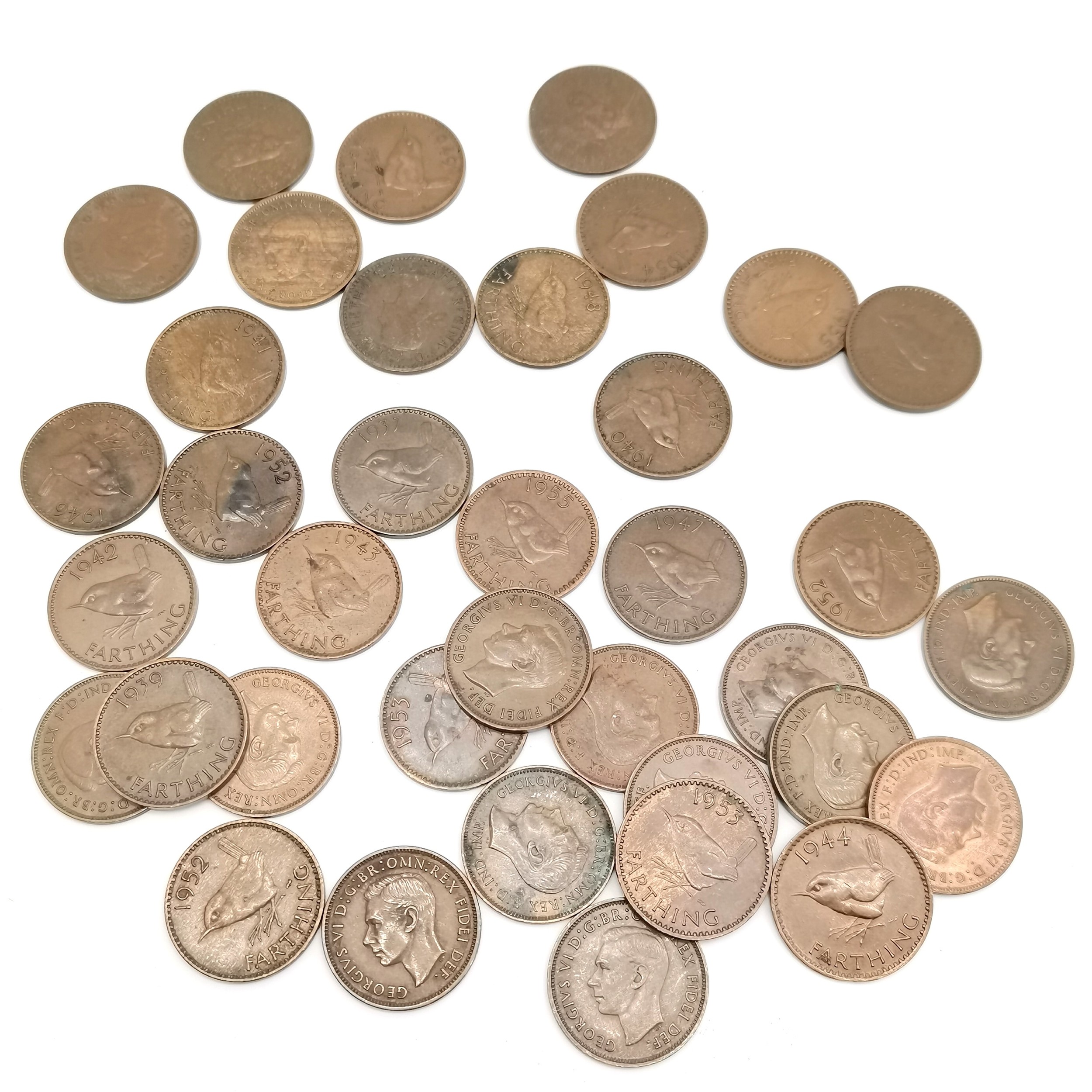 Small qty of coins inc farthings & silver etc - Image 2 of 6