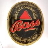 Bass oval enamelled advertising sign - 46cm x 36cm ~ has slight losses to edge otherwise in good