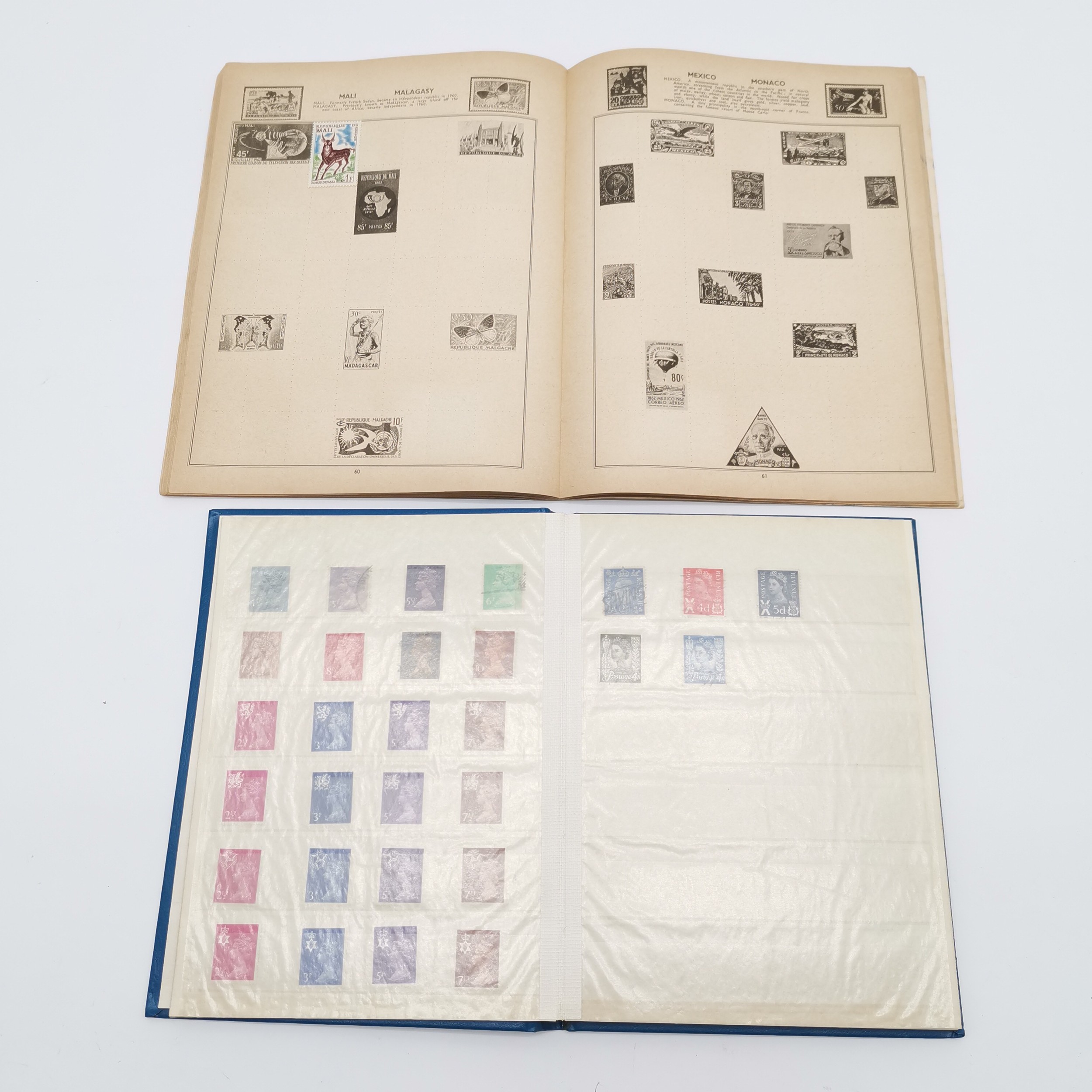 Box of loose stamps etc inc Hong Kong 1973 definitives folder - Image 5 of 8