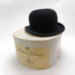 Herbert Johnson (38 New Bond St) boxed bowler hat (inside 21cm x 17cm) ~ in overall virtually unused