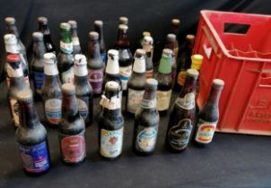 Collection of vintage collectable beers / ales inc Silver Jubilee courage, Indian coope, Hall and