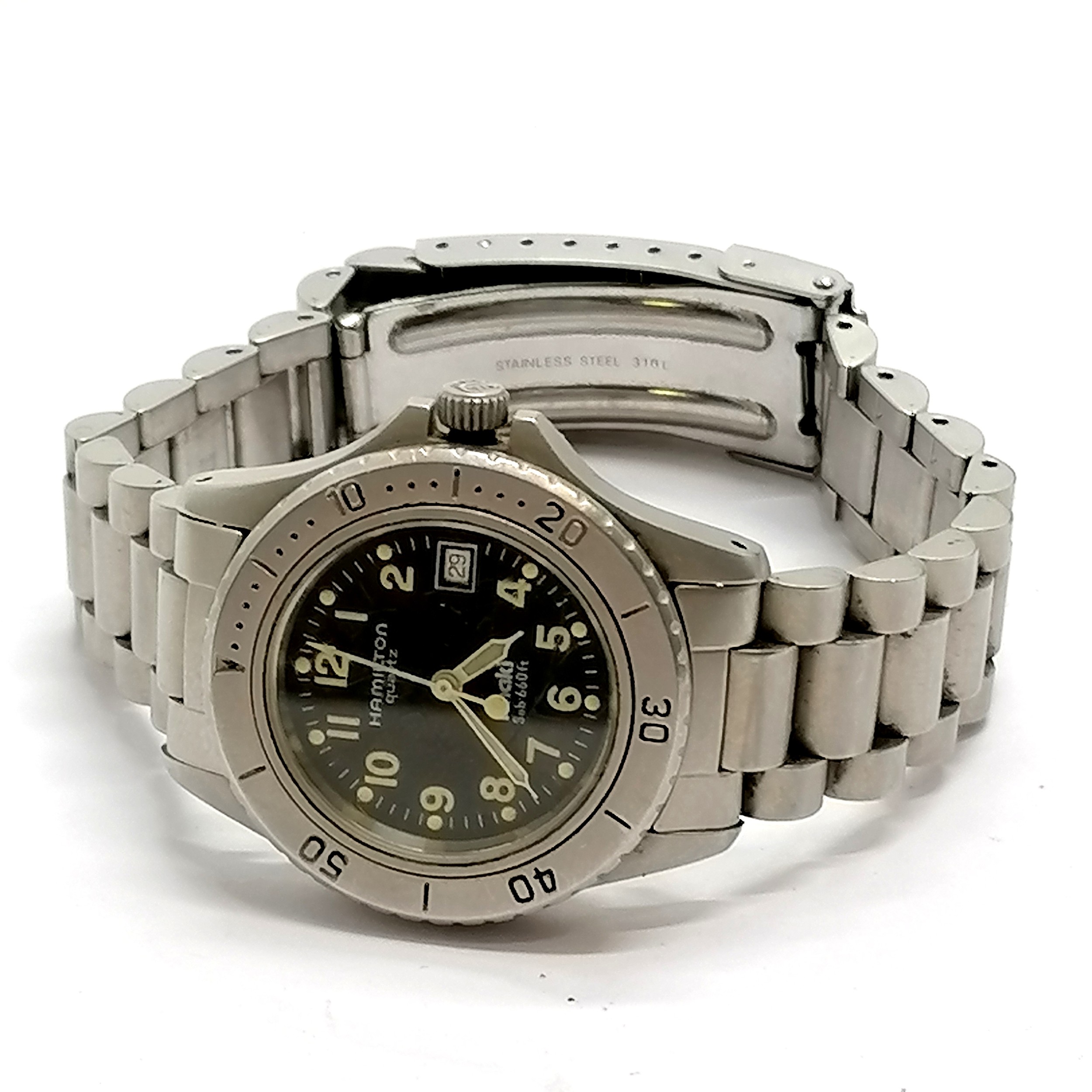 Hamilton quartz khaki SUB 660ft stainless steel wristwatch (30mm case) - for spares / repairs - SOLD - Bild 2 aus 3