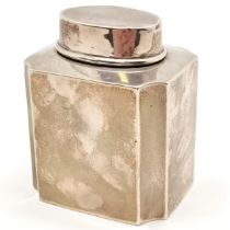 1898 Chester silver cannister bu James Deakin & Sons - 7cm high x 5.5cm x 4.5cm & 65g ~ has wear and