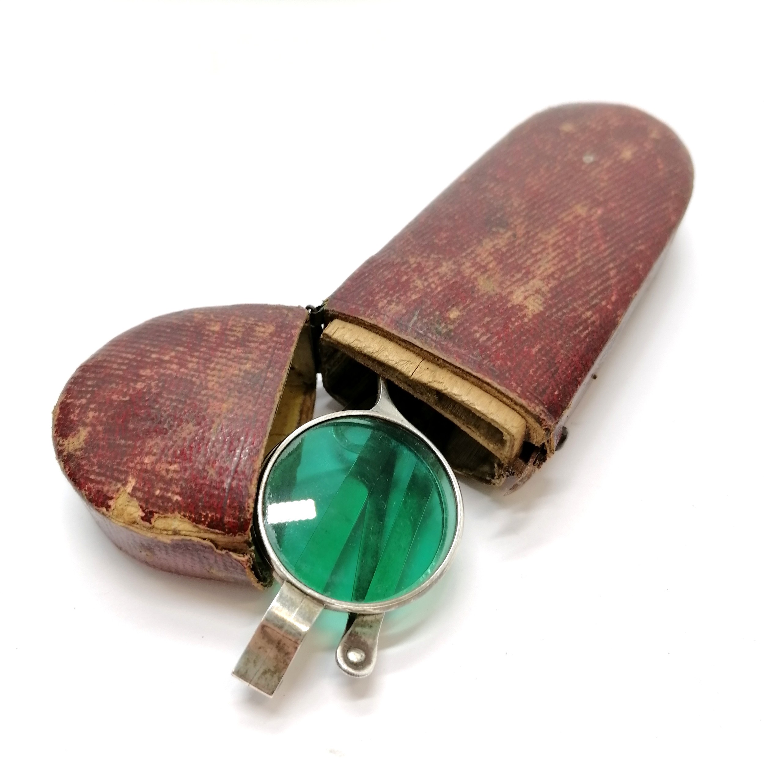 Unusual pair of antique silver marked green tinted double lens spectacles (with no obvious damage) - Image 6 of 6