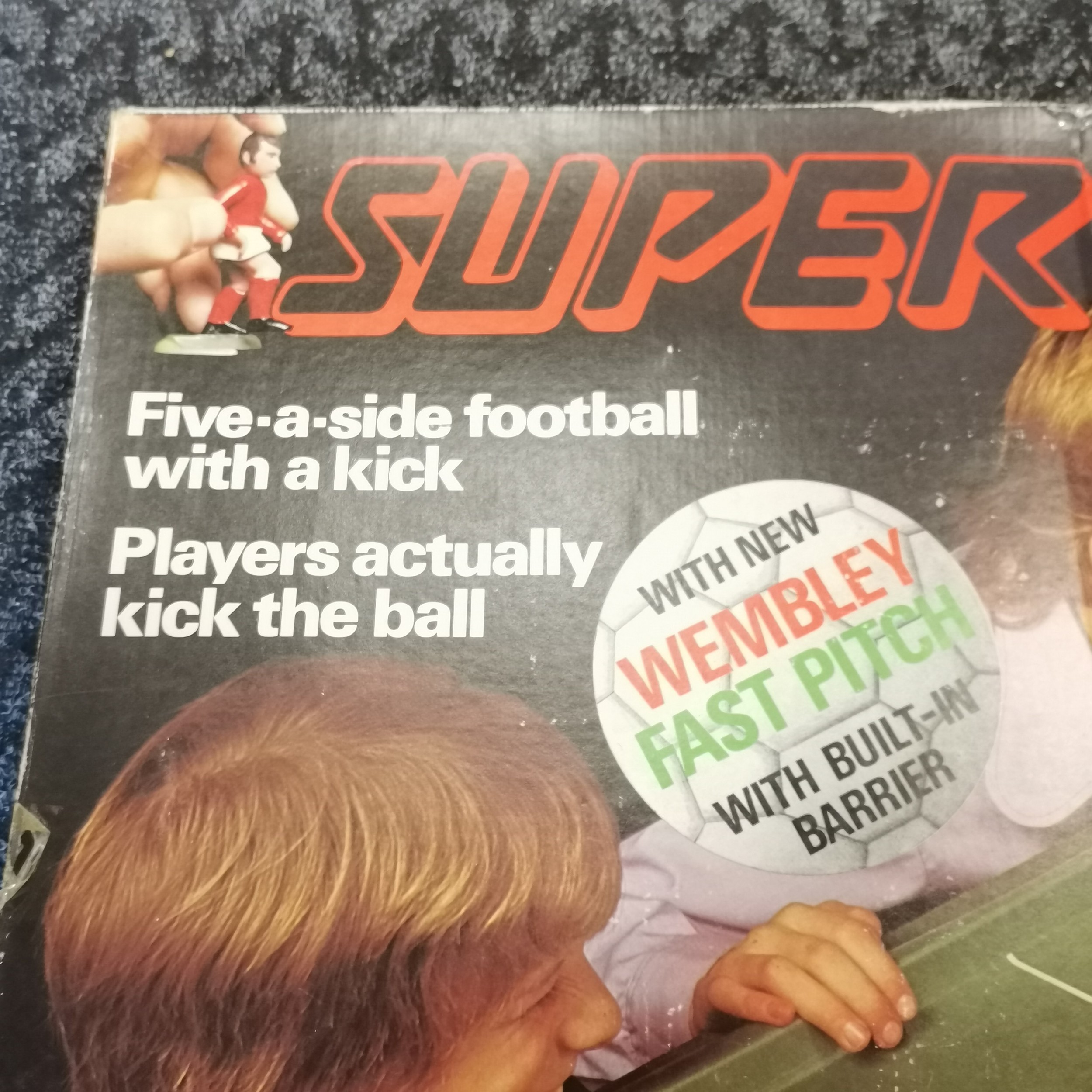 1970s Super striker boxed football table top game with Wembley stadium fast pitch - box in a/f - Image 2 of 3