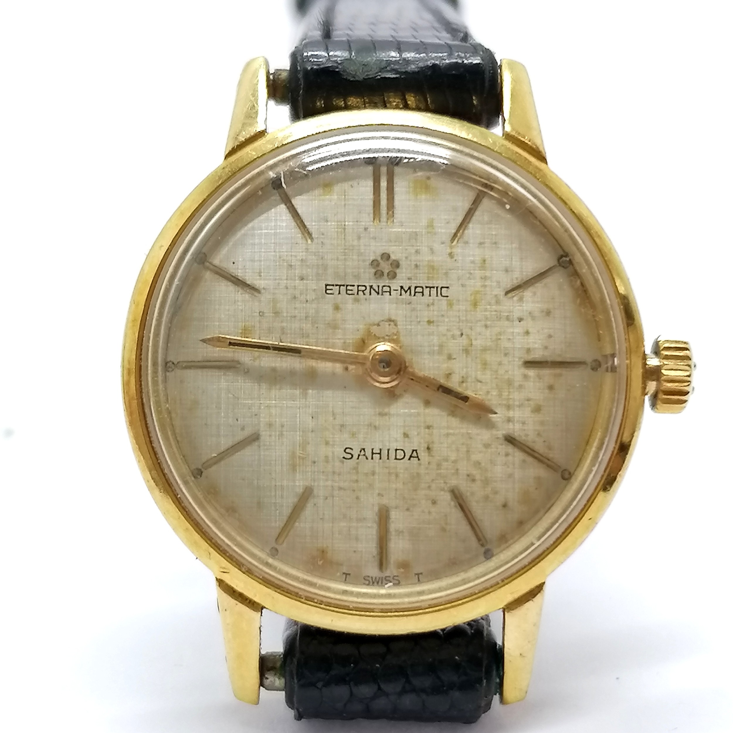 Eterna-matic Sahida automatic mid size 18ct gold wristwatch (22mm case) in original retail box - has - Image 5 of 5