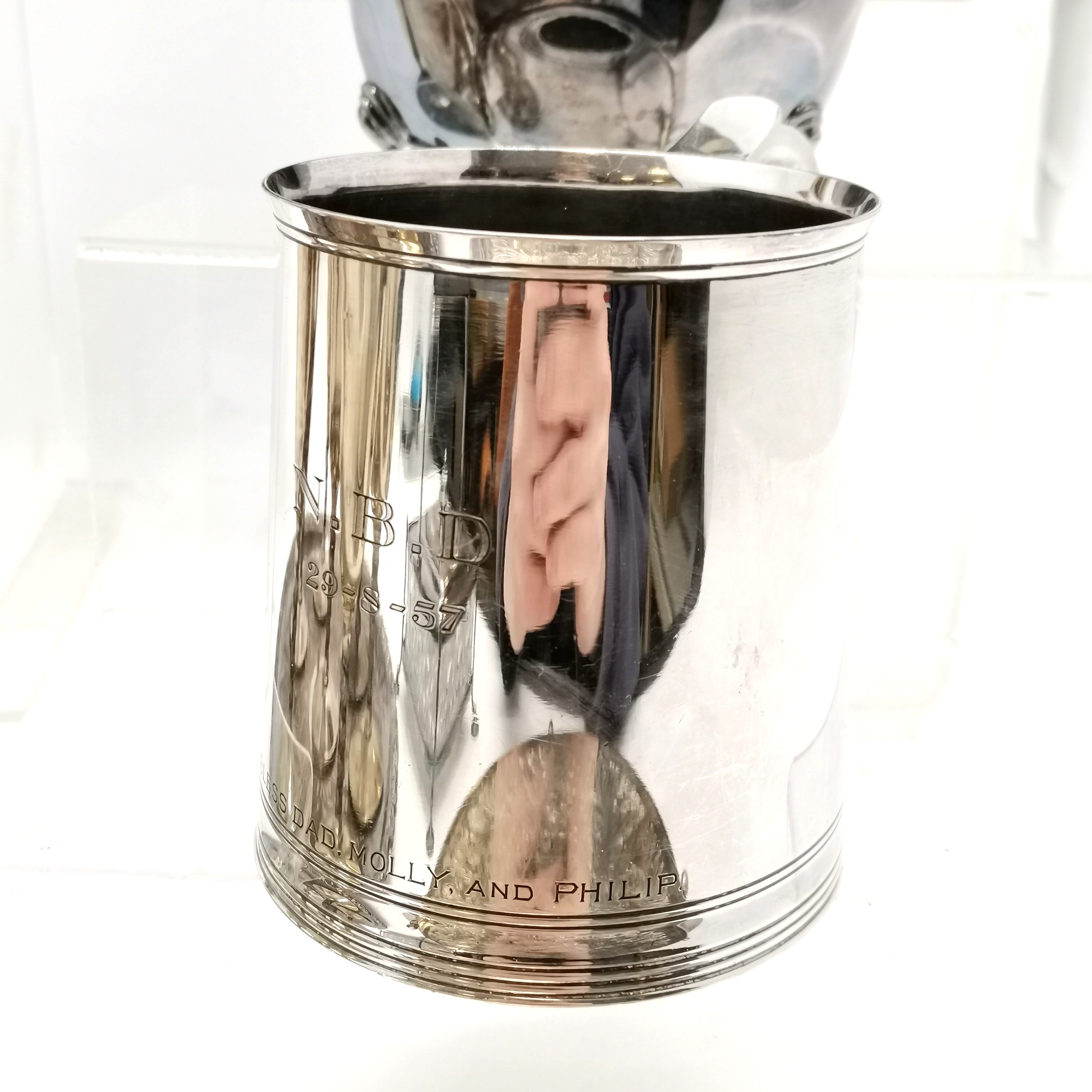 Qty of silver plated ware inc ice pail with lion mask handles (14.5cm diameter x 17cm high), - Image 5 of 5