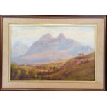 Jan de Leeuw (1908-1988) oil on canvas of a South African pastoral scene, signed bottom right, frame