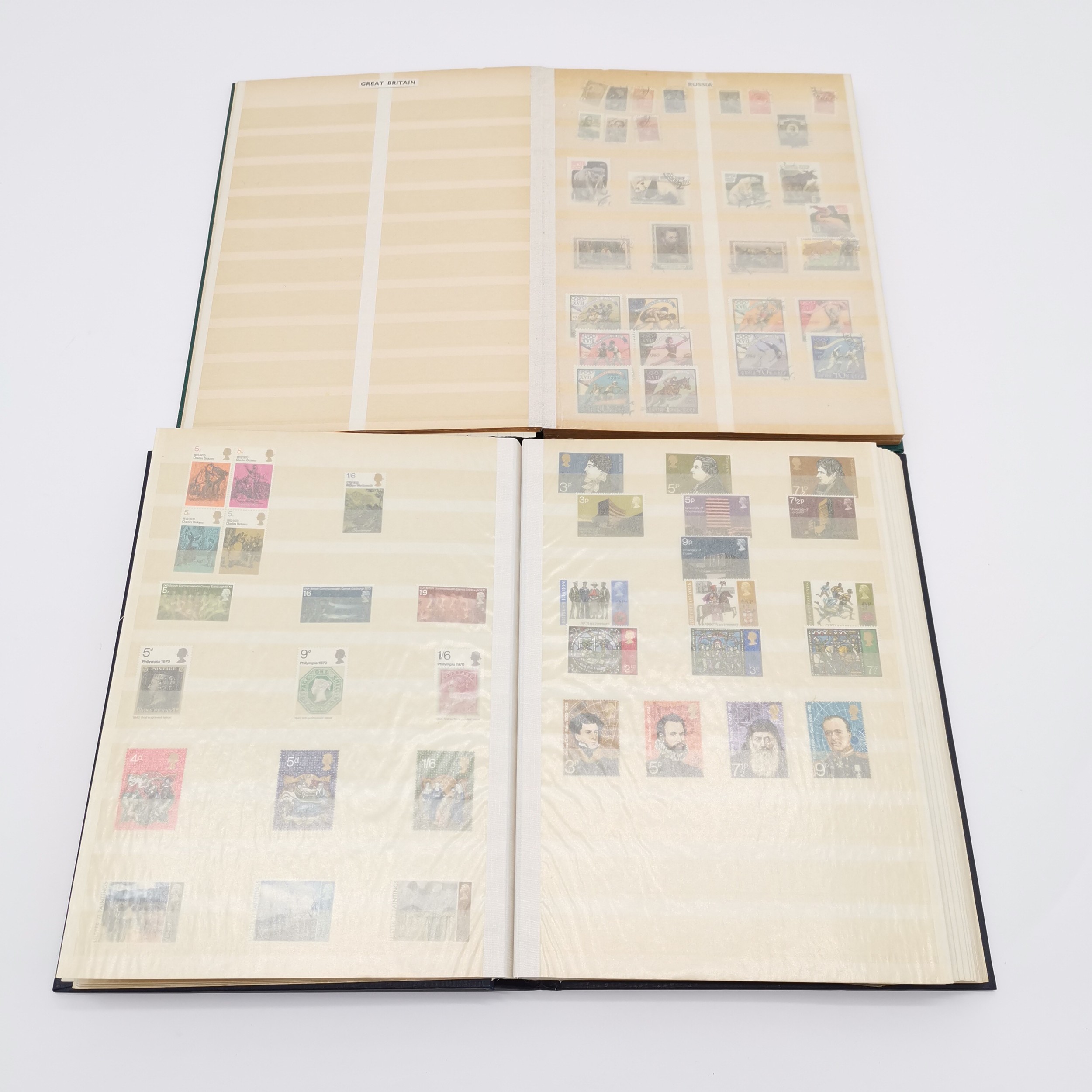 6 x stamp stockbooks + 2 albums with world collection with predominantly more GB & Germany - Image 13 of 19
