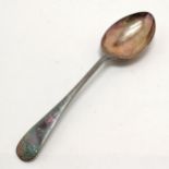 1959 silver serving spoon with engraved detail to handle by CTM (C T Maine Ltd of Jersey?) -