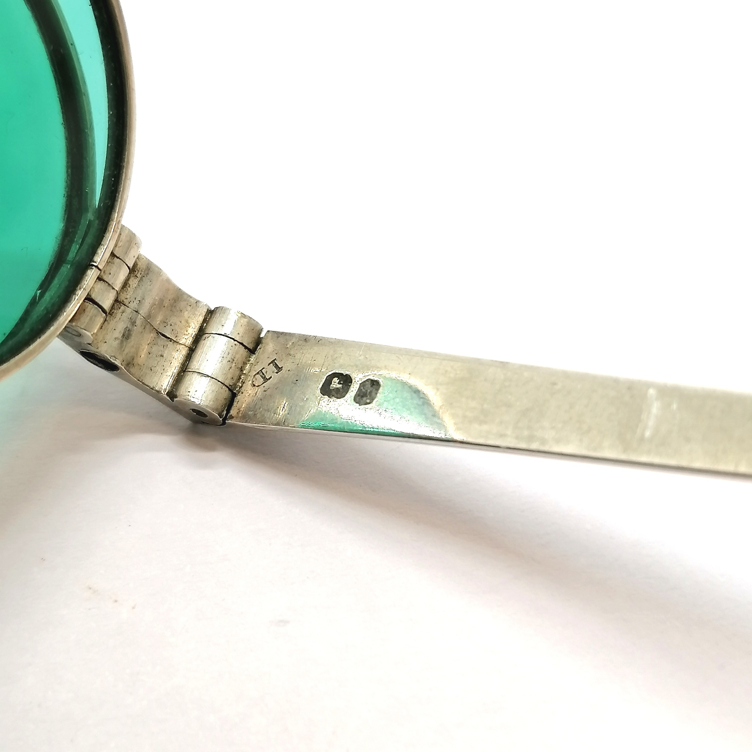 Unusual pair of antique silver marked green tinted double lens spectacles (with no obvious damage) - Image 2 of 6